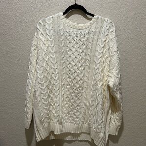 Lands' End Oversized Cable Knit Tunic